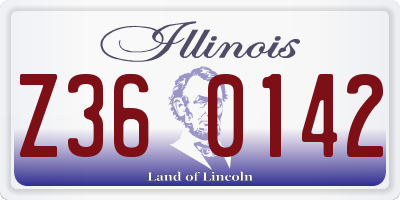 IL license plate Z360142