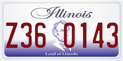 IL license plate Z360143
