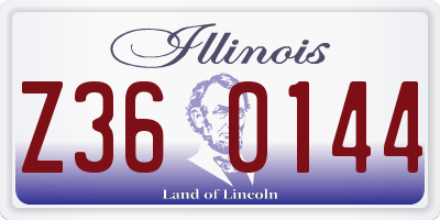 IL license plate Z360144
