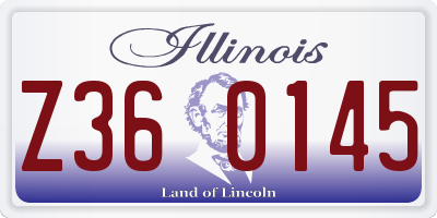 IL license plate Z360145