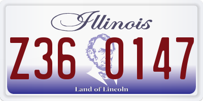 IL license plate Z360147