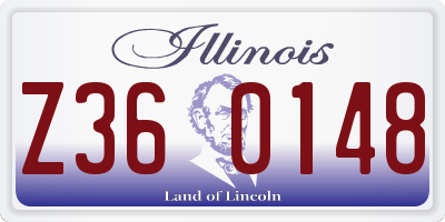IL license plate Z360148