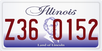 IL license plate Z360152