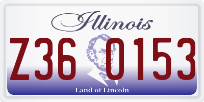 IL license plate Z360153