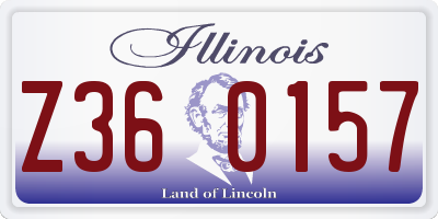 IL license plate Z360157