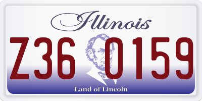 IL license plate Z360159