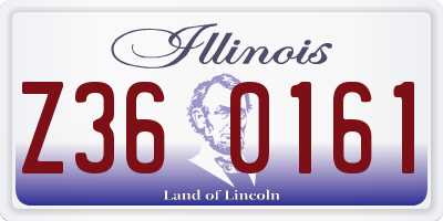 IL license plate Z360161