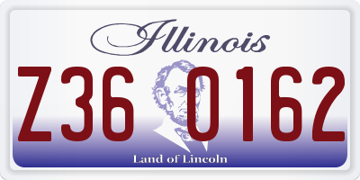 IL license plate Z360162