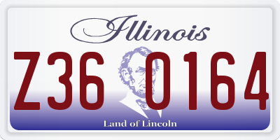 IL license plate Z360164