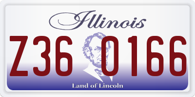 IL license plate Z360166