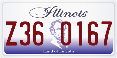 IL license plate Z360167