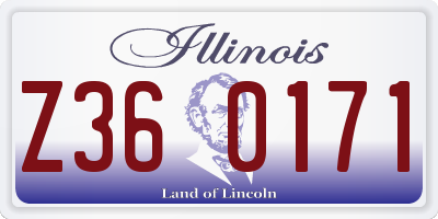 IL license plate Z360171