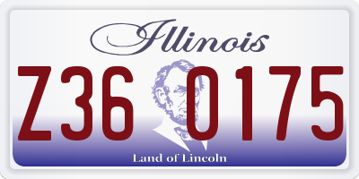 IL license plate Z360175