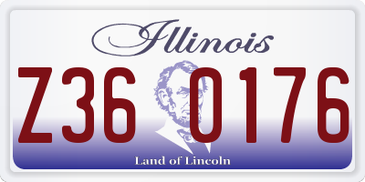 IL license plate Z360176