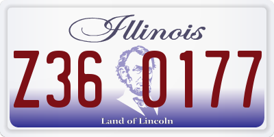 IL license plate Z360177