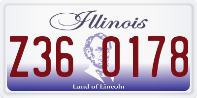 IL license plate Z360178