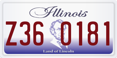 IL license plate Z360181