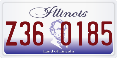 IL license plate Z360185
