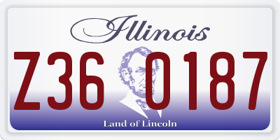 IL license plate Z360187