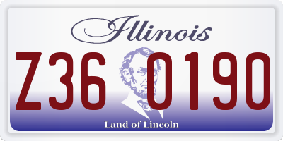 IL license plate Z360190