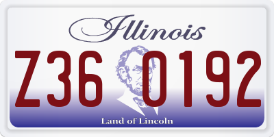 IL license plate Z360192