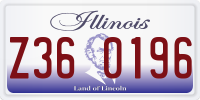 IL license plate Z360196