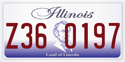 IL license plate Z360197