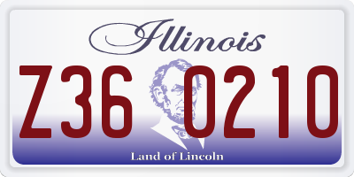IL license plate Z360210