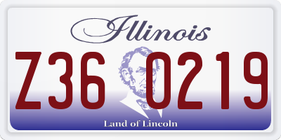 IL license plate Z360219