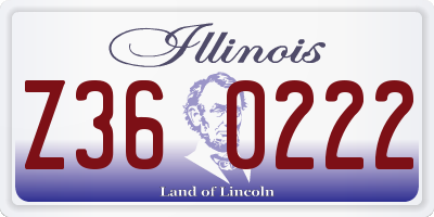 IL license plate Z360222
