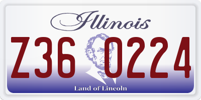 IL license plate Z360224