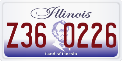 IL license plate Z360226