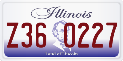 IL license plate Z360227
