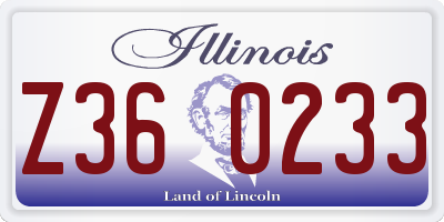 IL license plate Z360233