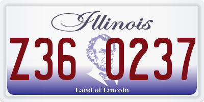 IL license plate Z360237