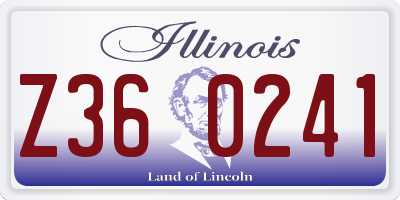 IL license plate Z360241