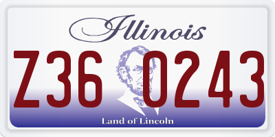 IL license plate Z360243