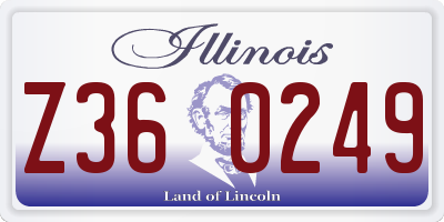 IL license plate Z360249