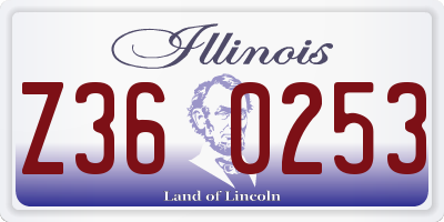IL license plate Z360253