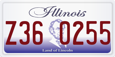 IL license plate Z360255