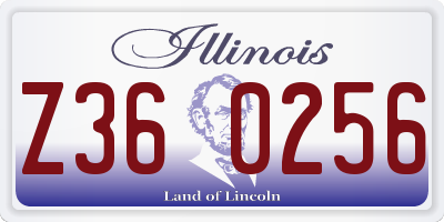IL license plate Z360256