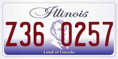 IL license plate Z360257