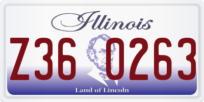 IL license plate Z360263