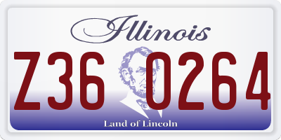 IL license plate Z360264