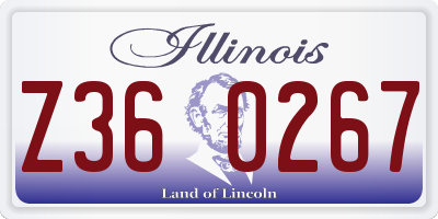 IL license plate Z360267