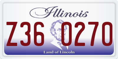 IL license plate Z360270
