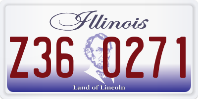 IL license plate Z360271