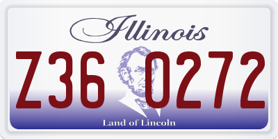 IL license plate Z360272