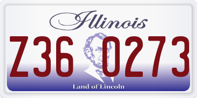 IL license plate Z360273