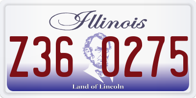IL license plate Z360275